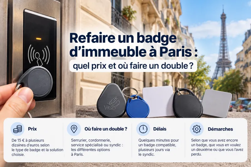 Refaire un badge d’immeuble à Paris : quel prix et où faire un double ?