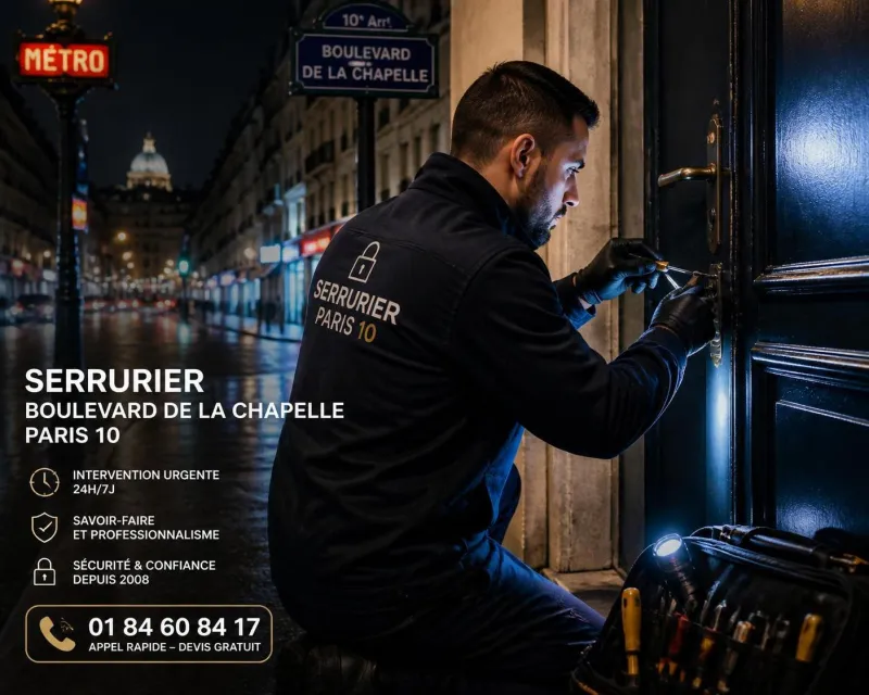 serrurier paris 10 disponible pour interventions urgentes dans les rues du faubourg saint-martin et du boulevard de la chapelle. service rapide et professionnel 24/7.