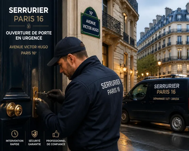 serrurier paris 16 urgent : intervention rapide et fiable sur l'avenue victor hugo et la rue de la pompe. dépannage express 24h/24 pour tous types de serrures.
