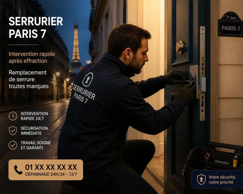 Ouverture de porte et dépannage de serrurerie à Paris 7
